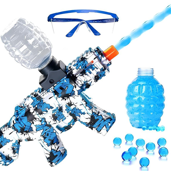 Lanzador de Bolitas de Gel - León (Azul con Blanco) [10 COMPRAS PREMIADAS CON UN IPHONE]