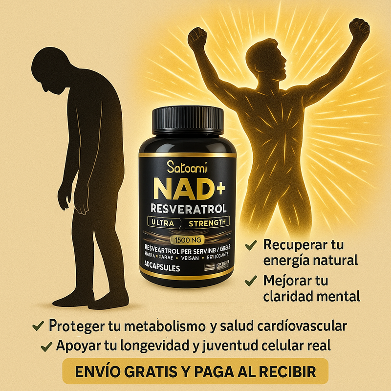 NAD+ y RESVERATROL - 100 CÁPSULAS