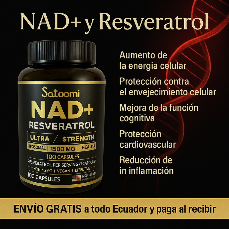 NAD+ y RESVERATROL - 100 CÁPSULAS