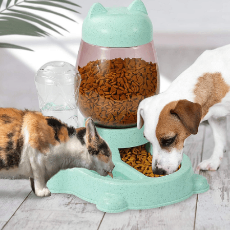 COMEDERO y BEBEDERO DOSIFICADOR DOBLE PARA MASCOTAS. - Mr Utilidades